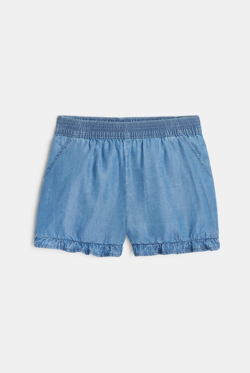 Short en denim léger bleu fille 1