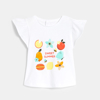 T-shirt impression fruits blanc bébé fille