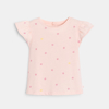 T-shirt impression fleurs rose bébé fille