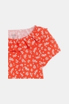 T-shirt col volanté maille fantaisie rose bébé fille 2