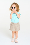 Weiße Shorts mit verspielter Schleife Baby Mädchen 1