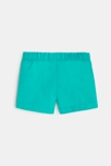 Short en lin à plis vert bébé fille 3