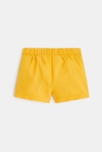 Short en lin à plis jaune bébé fille 3