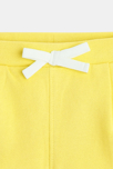 Short à plis en molleton jaune bébé fille 2