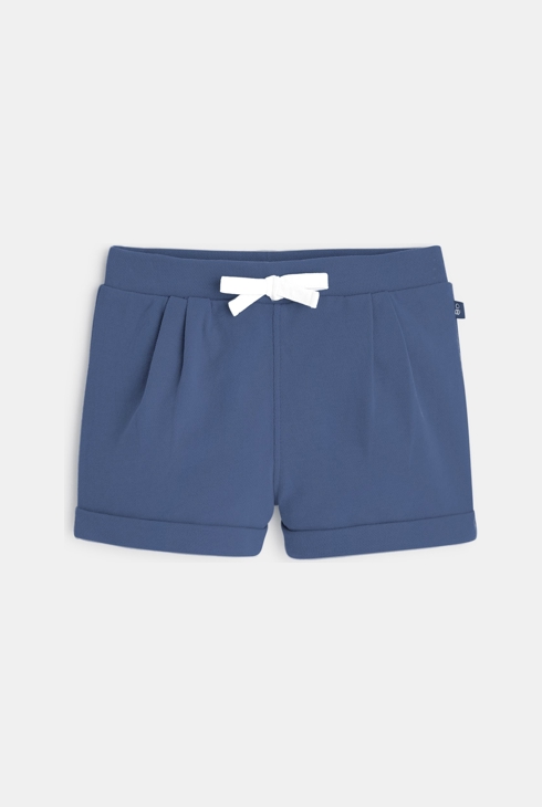 Molton-Shorts mit Falten Blau Baby Mädchen 1