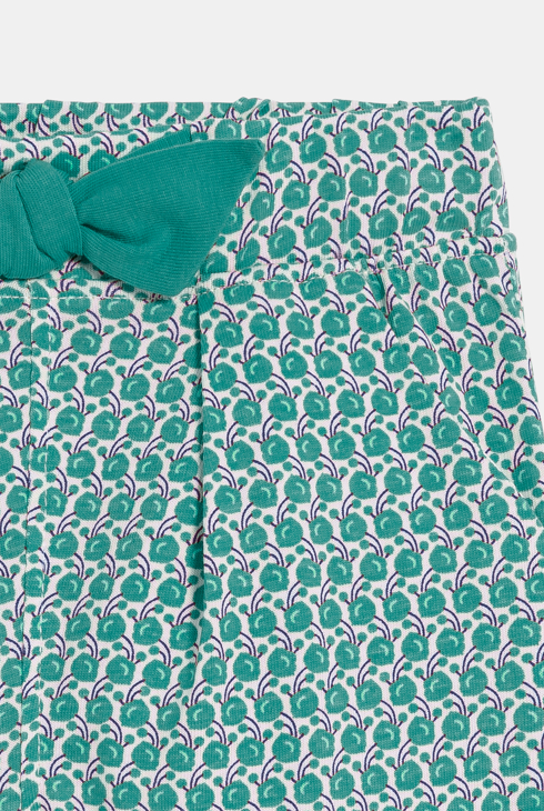 Dekliške hlače modre grafičen potisk pas z elastiko za dojenčke 2