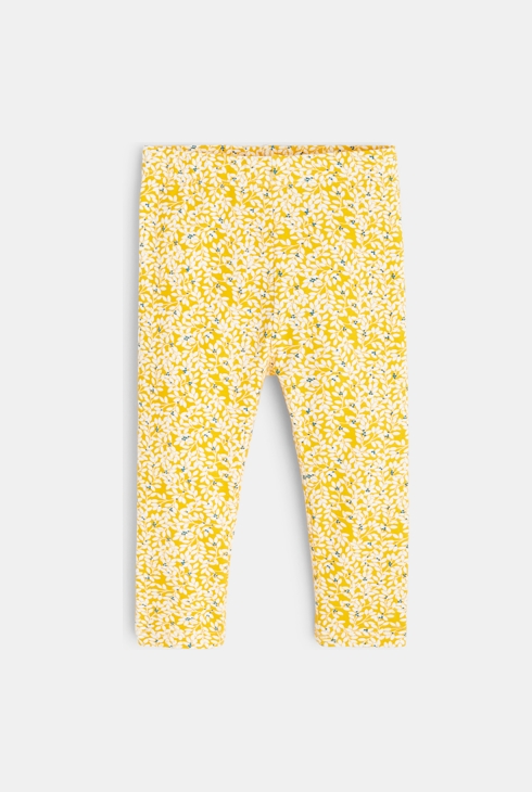 Leggings mit modischem Blumenprint Gelb Baby Mädchen 1