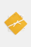 Langes en gaze de coton bateaux et uni (lot de 2) jaune naissance 1