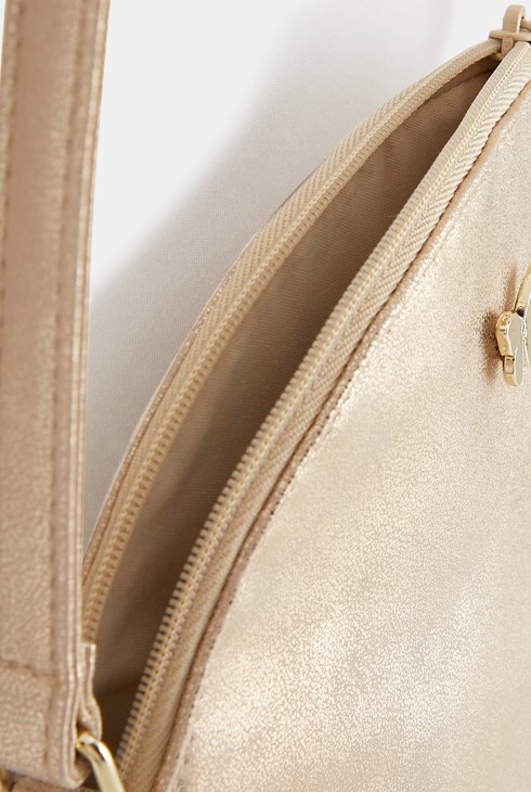 Sac irisé à bandoulière jaune fille