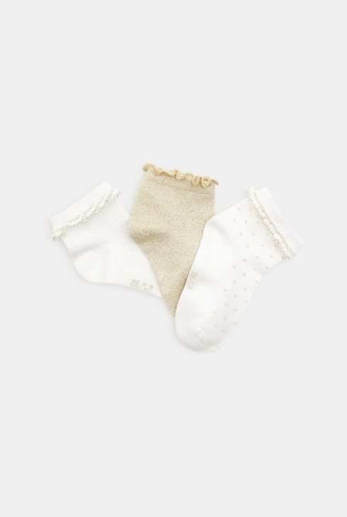 Iridescent ankle socks with frills (set of 3) 2