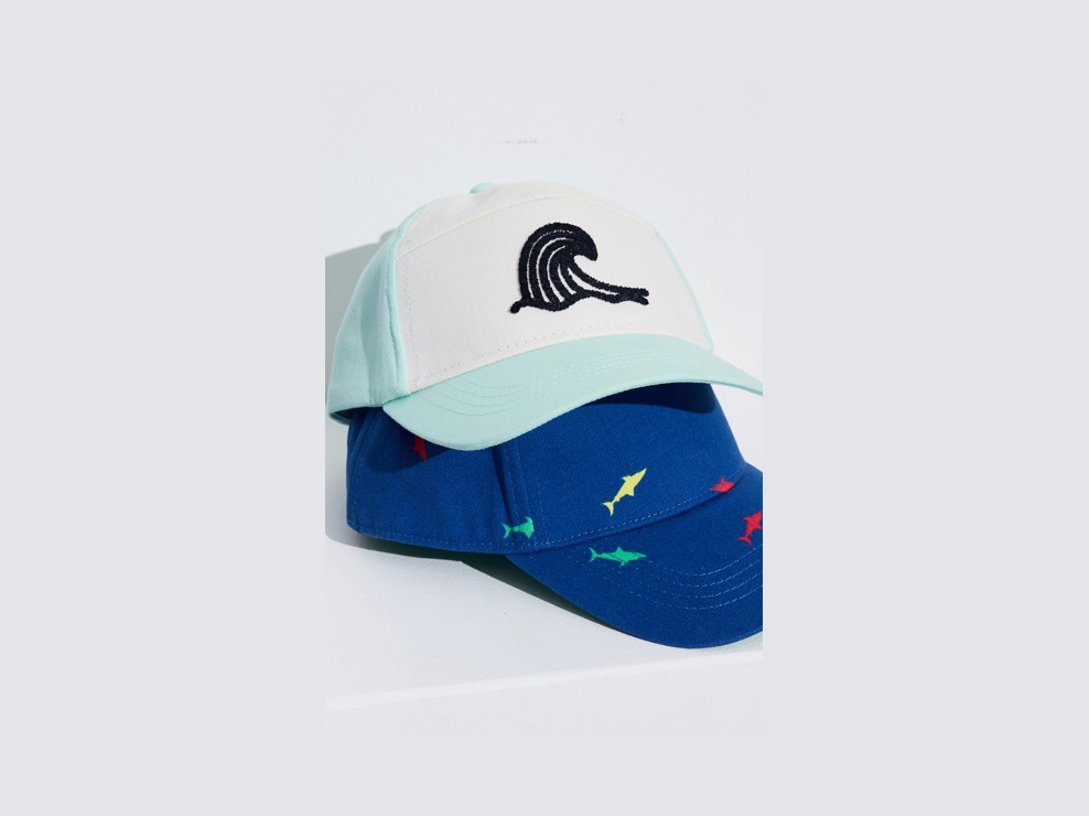 Casquette enfant imprimée bleue garçon 2
