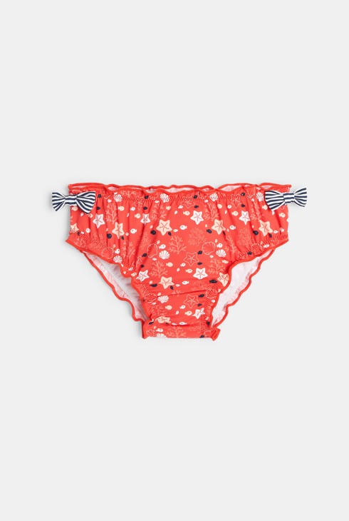 Maillot de bain anti uv 2 pièces rouge bébé fille 2