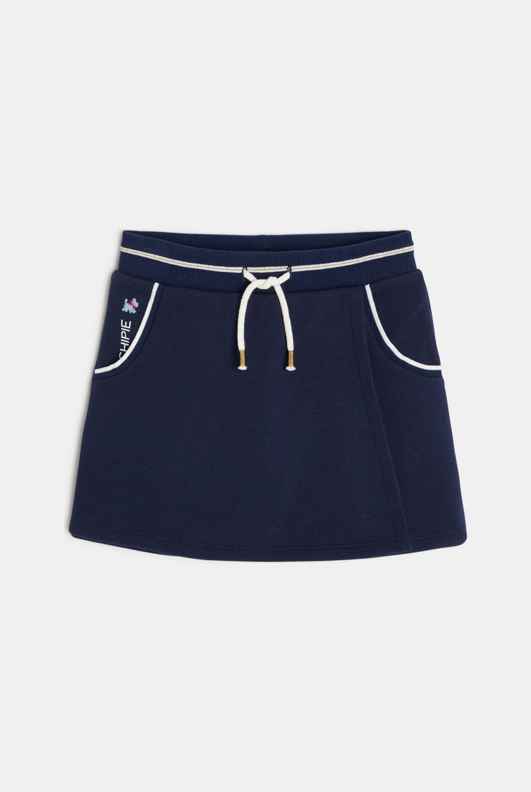 Jupe Short en molleton bleu fille 1