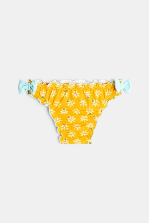Badehose mit Blumenmuster Gelb Baby Mädchen 1