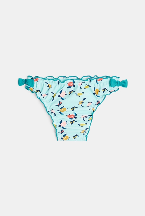 Culotte de bain tortues bleu bébé fille 1