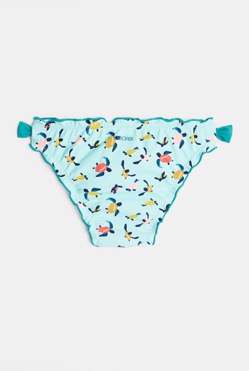 Culotte de bain tortues bleu bébé fille 2