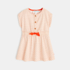 Robe saharienne fleurie orange bébé fille