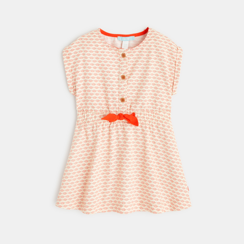 Kleid im Safarilook mit Blumenmuster Orange Baby Mädchen