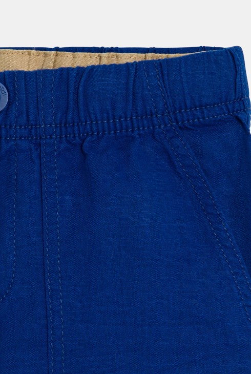 Bermuda chic en lin mélangé bleu garçon 2