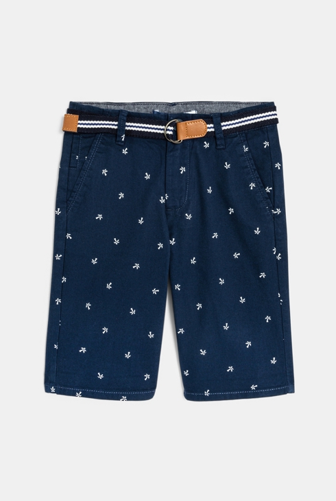Bermuda in tela stampata blu bambino 1