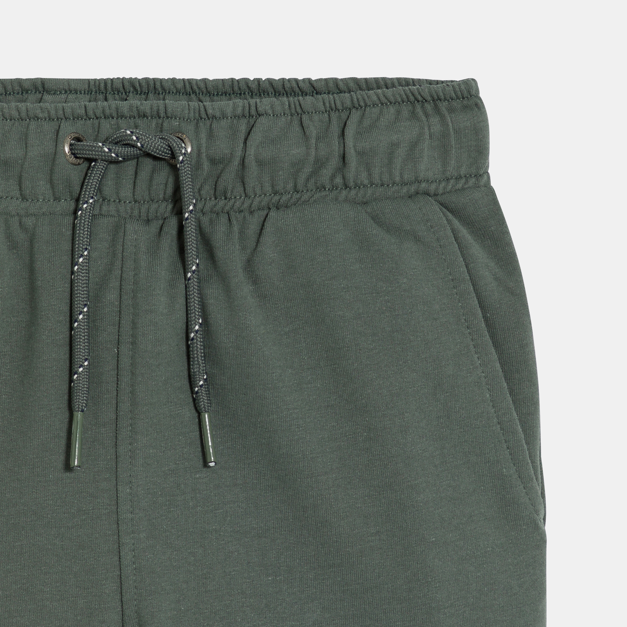 Boy's green cargo Bermuda shorts in brushed cotton Okaïdi