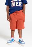 Bermuda cargo en molleton orange garçon 4