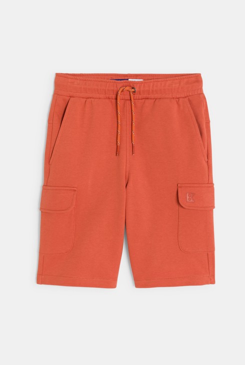 Orange Cargo-Bermudas aus Molton für Jungen 2