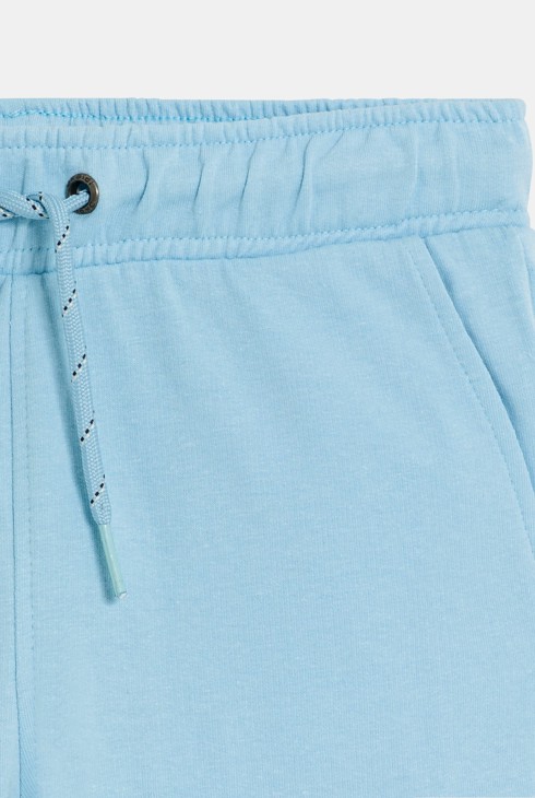 Bermuda cargo en molleton bleu garçon 2