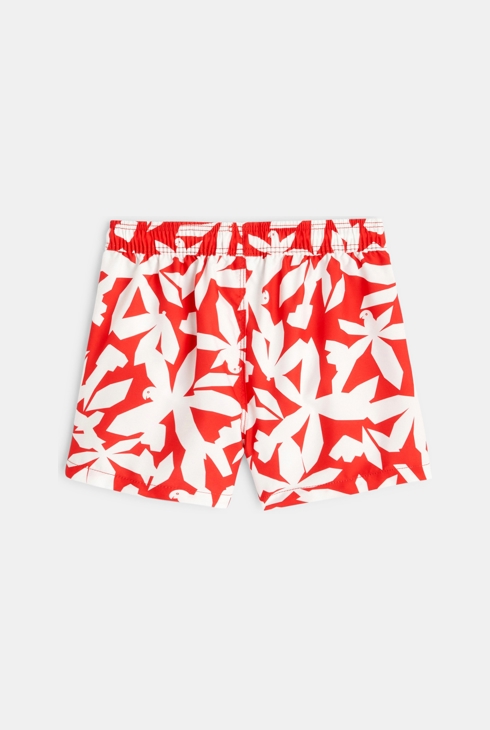 Short de bain imprimé rouge garçon
