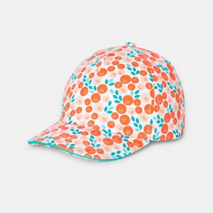 Casquette enfant imprimée orange fille