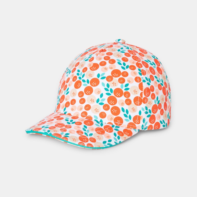 Basecap mit Print Orange Mädchen