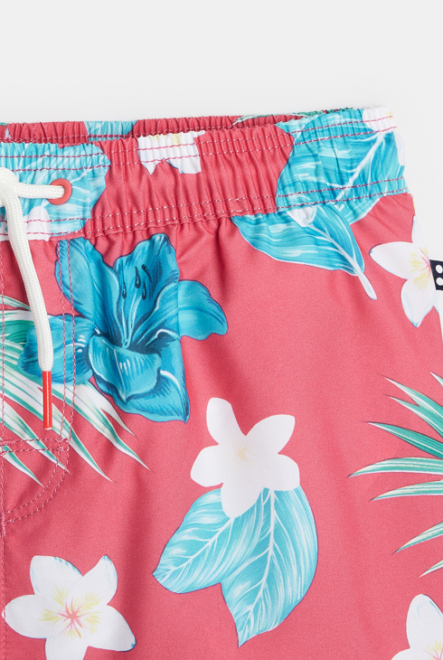 Short de bain imprimé rose garçon