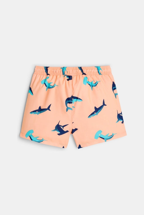 Short de bain imprimé orange garçon