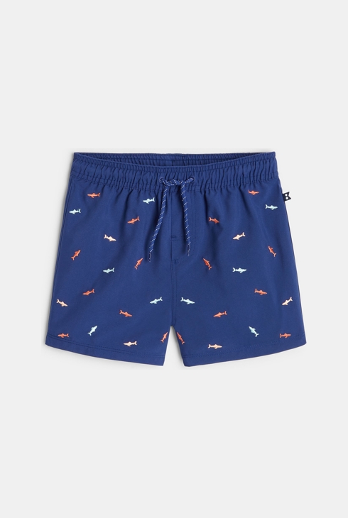Bedruckte Badeshorts Blau Jungen 1