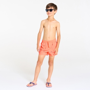 Boy's embroidered orange swimming trunks 1