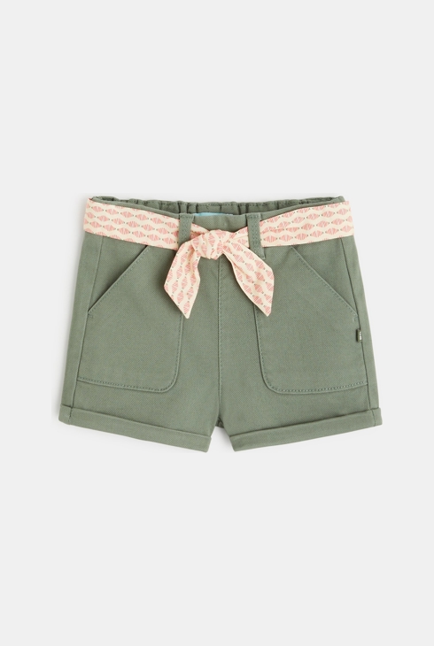 Safarishorts mit kontrastierendem Bund Grün Baby Mädchen 1