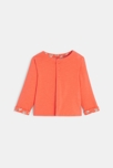 Sweat à pressions réversible imprimé orange bébé fille