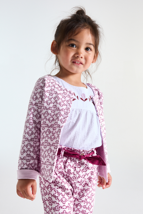 Bedrucktes, wendbares Sweatshirt mit Druckknöpfen in Violett Kleinkind Mädchen 1