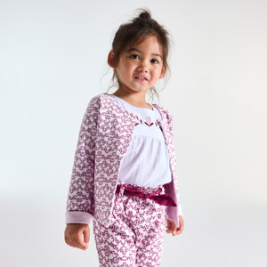 Bedrucktes, wendbares Sweatshirt mit Druckknöpfen in Violett Kleinkind Mädchen