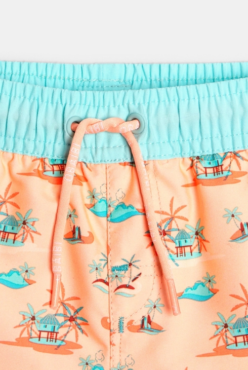 Short de bain anti UV plage orange bébé garçon 2