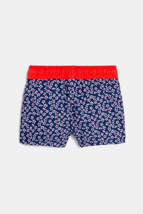 Fantovske modre potiskane anti UV kopalne hlačke za dojenčke 2