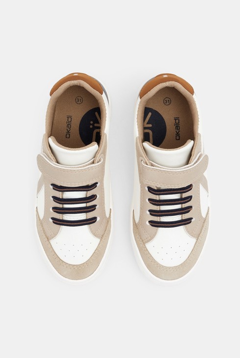 Niedrige Street-Sneakers Beige Jungen 2