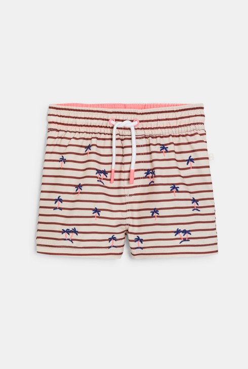 Badeshorts mit Palmenmotiv und Kleinkind Junge 2