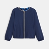 Blouson zippé réversible bleu fille