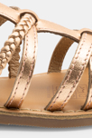 Sandales en cuir rose fille 5