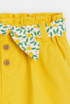 Short festonné à ceinture imprimée jaune bébé fille 2