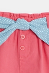 Short festonné à ceinture imprimée rose bébé fille 3