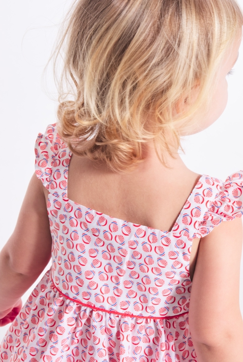 Trägerkleid mit grafischem Print und Bloomer Blau Baby Mädchen 2