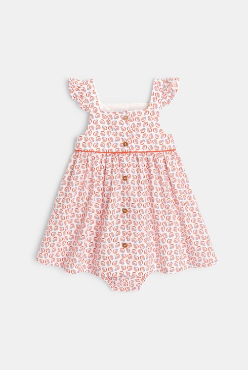 Trägerkleid mit grafischem Print und Bloomer Blau Baby Mädchen 2