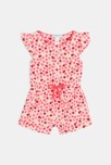 Combi courte légère imprimée rose bébé fille